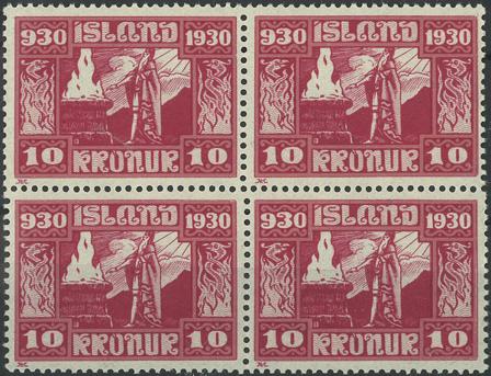 Island - AFA 139 postfrisk fireblok