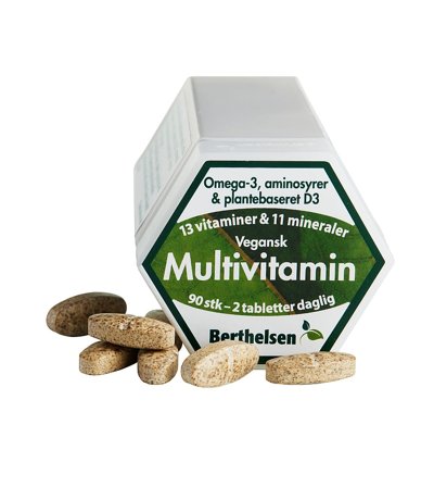 Berthelsen Multivitamin Vegansk 90 stk, Helse & Madvarer, Vitaminer, Multivitaminer