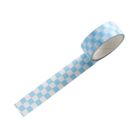 1 Roll of Washi Tape, Sticky Adhesive, Clear Print, Removable, Fade Resistant, Scrapbooking, Washi, Checkered Pattern, Paper Tape for Kids