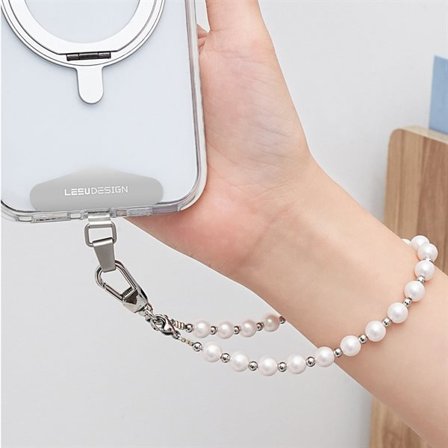 Nøglesnor med perler til smartphone 28 cm