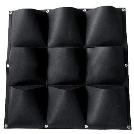 Mori King Balcony Wall Mounted Multi-Port Planting Wall Hanging Planting Bag,9 Pockets Vertical Garden Planters Bag For Plant,