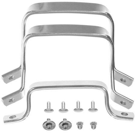 1 sæt grydehåndtag til udskiftning af rustfrit stål gryde sidehåndtag og suppegrydehåndtag (11X8.5X1.2CM, sølv)