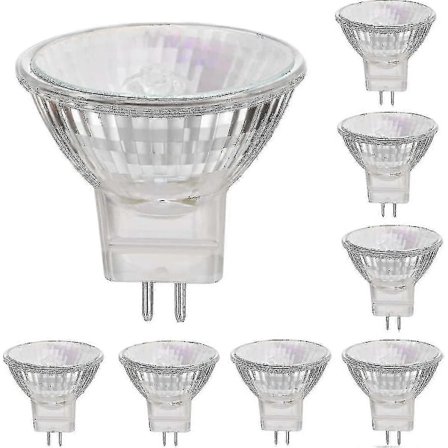 12v 20w Halogenlamper Gu4 Spot Base 2800k Varmhvit, Dimbar, Pakke med 8