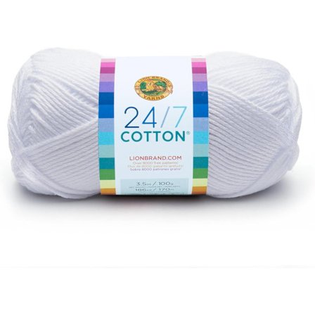 Bomullsgarn, 100 % bomull, vitt