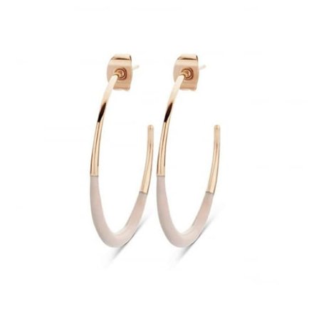 Örhängen Victoria i roséguld med vitt mönster