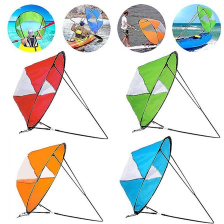 Kajak Sejl 42" Holdbar Kajak Vindsejl Foldbar Nedvind Kajak Sejl Kit Opvind Vind Padle Sejl Til Kajak Båd Sejlbåd Kano