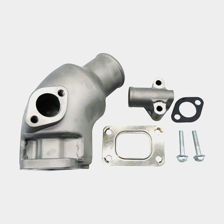 Exhaust elbow, stainless kit, for Volvo Penta D2, MD22