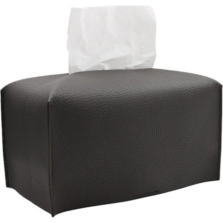 24,13 x 12,7 x 12,7 cm Vävnadslådeöverdrag, Rektangulärt Modernt Dekorativt PU-Läder Vävnadslådeöverdrag för Sminkbord, Sängbord, Vardagsrum, Kontor