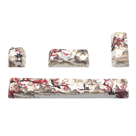 4 nøkler PBT Dye Subbed Keycaps OEM 6.25 Space ESC Enter Colored Keycap Set