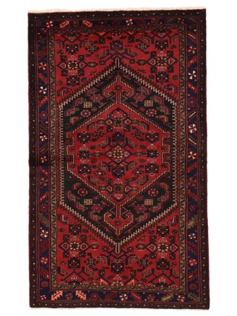 Hamadan Rug Oriental Black/Dark Red (Wool, Persia)