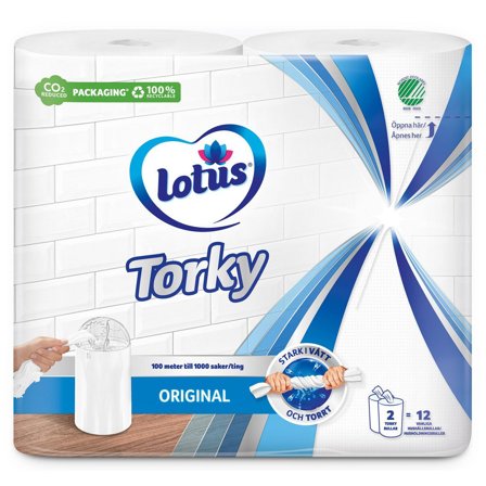 TORK Torkrulle Lotus Torky 1-lag vit 12/fp - Lyreco - Städ och hygien - Toalettpapper och torkpapper - Torkrullar
