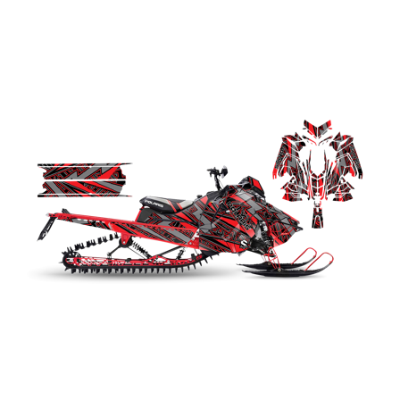 Dekalkit SweTown Destinesia Röd - Polaris Axys 800 Pro RMK 163 2016-2020