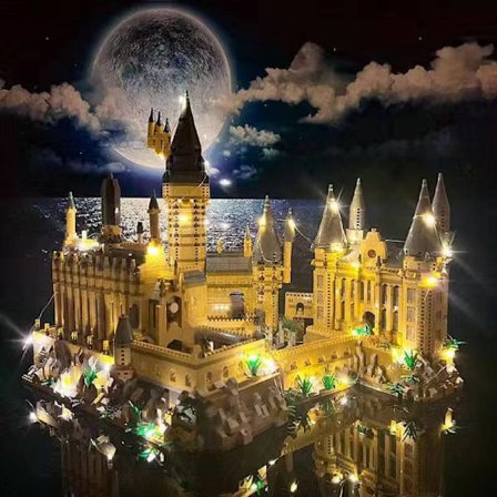 Hogwarts Slot Huge Harry Potter Voksen Høj Sværhedsgrad Samle Legetøj (Uden Lys)