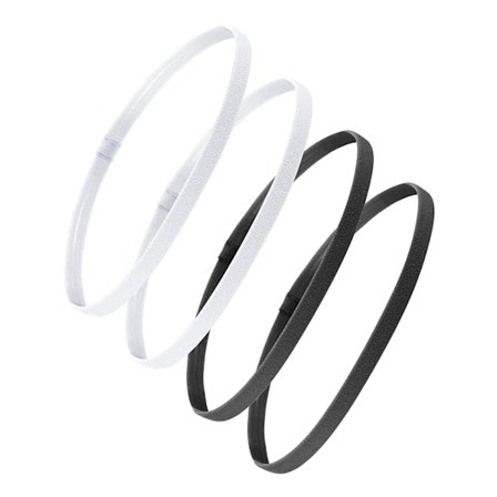 4 stk. tykke, skridsikre, elastiske sportshovedbånd til hår