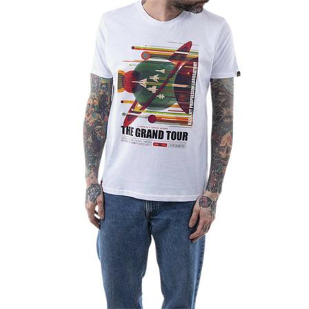 Alpha Industries, Koszulka Nasa Grand Tour 116504 09 Biały, Mężczyzna, Rozmiar: S
