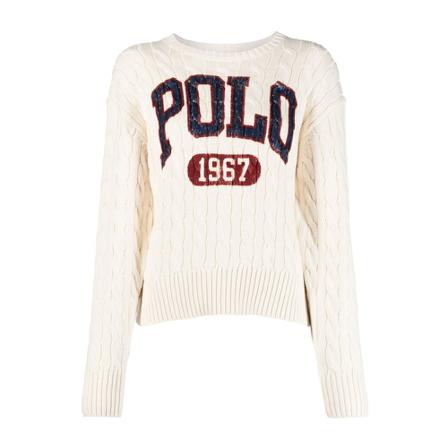Ralph Lauren, Round-neck Knitwear Beige, Dames, Maat:M