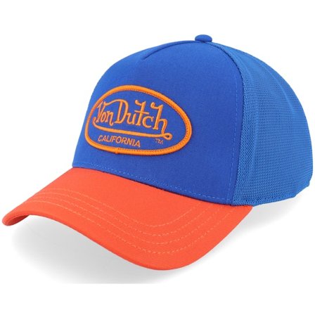 Von Dutch - Blau trucker Cap - Oval Patch Blue/Red A-Frame Trucker @ Hatstore