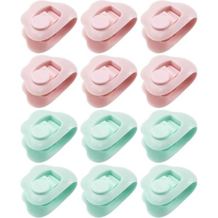 12 stk Dynetrekk Klemmer Dynetrekkholder Klemmer - Sklisikre Laken Klipp Dynetrekk Griper - for Dynetrekk, Gardin, Dyne - Forhindrer at Dynetrekket 