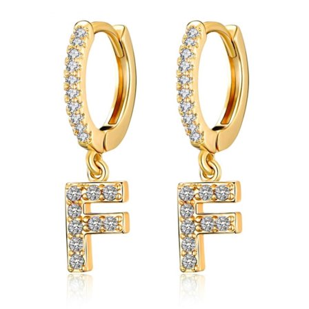 Hoopörhängen för kvinnor flickor 18K guldpläterad Dain