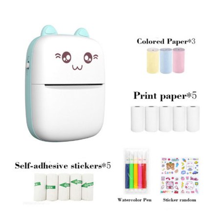 Kannettava valokuvatulostin, Mini-lämpötulostin, Bluetooth-langaton tulostin, Musteeton tulostin, Tarratulostin