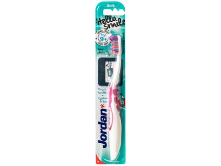 Jordan Hello Smile Tannbørste Soft, Assorterte farger, 1 stk.
