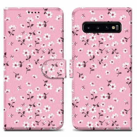 Fodral till Samsung Galaxy S10 PLUS Fodral i regn av blommor nr 6 Fodral Skydd Magnetisk stängning Plånbok Vägg