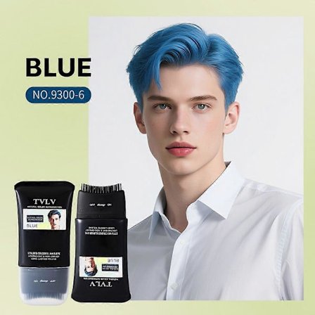 Sikker og praktisk kamhårfarge, vanntett og svettesikker hårfargekam, bærbar hårfargekam, 2-i-1 øyeblikkelig farge for kvinner og menn