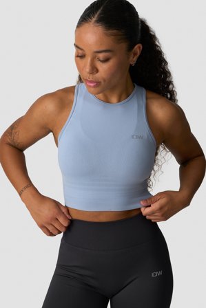 ICANIWILL - Define Seamless Cropped Tank Top Light Voilet Slate- Tanks - Dames - sportkleding van ICIW