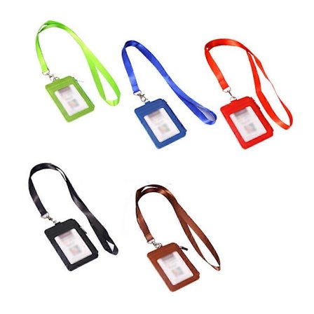 ID-bricka Fodral ID-bricka Hållare Rese Rektangel Svart 1-pack Säker Förvaring[D]