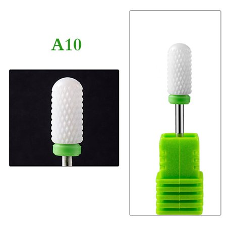 1 STK Keramisk Tungsten Nail Drill Bits Fil for elektrisk manikyr