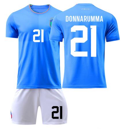 Qatar Fotbolls-vm 2022 Italien Fotboll Kit - Vit Blå 26