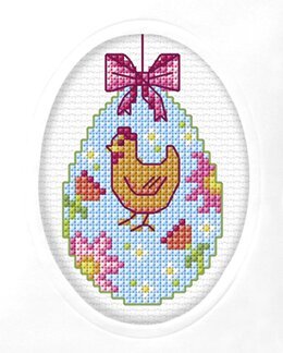 Broderkit Kort Påskeæg - Orchidea