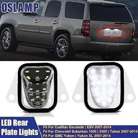 Ny LED Skiltlys Bak Bil Tilbehør Passer Cadillac Suburban 1500 2500 For Chevrolet Tahoe For GMC Yukon 2007-2014