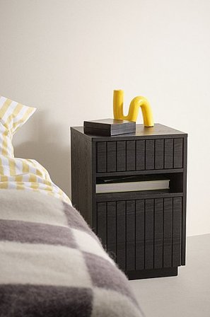 Jotex - Yöpöytä Mdf With Ash Veneer,Black Mdf With Ash Veneer,Black - EIRA - Osta Yöpöydät Jotex