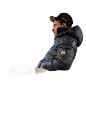 Mörkblå pufferjacka från Moncler