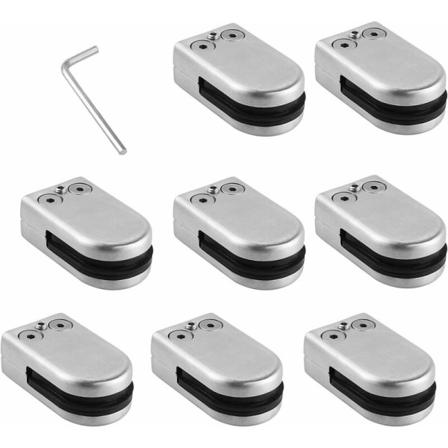 PCS Lasiklipsi 6-8mm Lasinpidike Lasiklipsi 304 Ruostumaton Teräs Säädettävä Lasiteline Kaiteille Portaiden Kaiteille