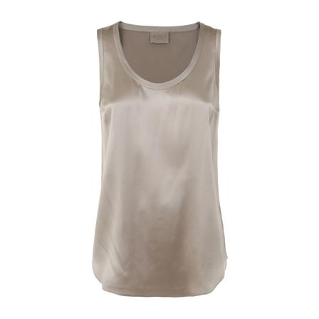 Brunello Cucinelli, Sleveless Blouse Beige, Dames, Maat:L