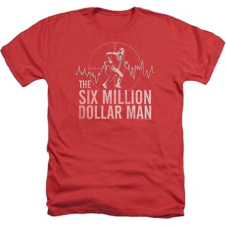 The Six Million Dollar Man Sci-fi TV-serien Target Vuxen Heather T-shirt Tee