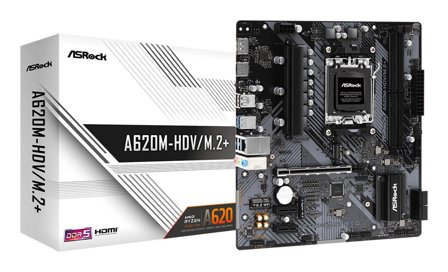 ASRock A620M-HDV/M.2+ - hovedkort - mikro ATX - Socket AM5 - AMD A620
