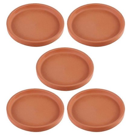 5 stk. Keramik Plantepotte Underskåle Plantepotteholder Haveplantebakker