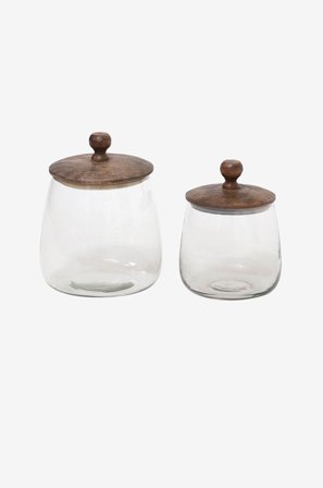 Zelected by Houze - 2/setti Purkki Zulu Ruskea - Läpinäkyvä - Säilytyspurkit - - Homeroom