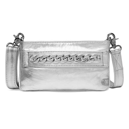 Depeche Depeche clutch med kæde Grå, Dame Skuldertasker, Størrelse: ONE Size