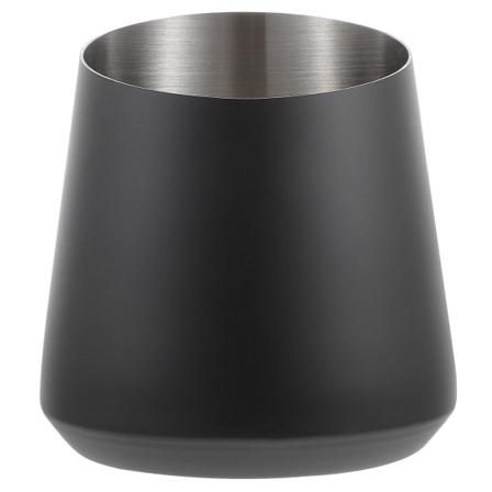 Ruostumattomasta teräksestä valmistettu samppanjakauha Yksinkertainen ruokapöydän viinikauha Punaviinin jääkauha Musta 15.5X15X15CM Black 15.5X15X15CM