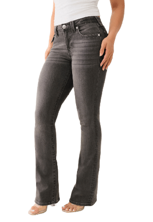 True Religion Becca Mr Bootcut Flap Jeans Dam Grå 27