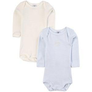 Kids - Petit Bateau 2-Pack Blue Baby Bodies 12 months - All in ones - 12 months - Blue