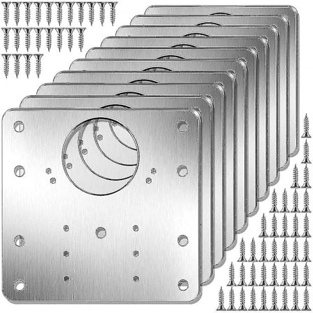 10 stk. Skab Hængsel Reparation Plade Kit Køkken Skab Dør Hængsel Monteringsplade Med Huller Flad Fix