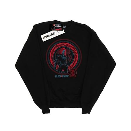 Marvel Girls Black Widow Movie Computer Globe Sweatshirt 9-11 år Black 9-11 Years