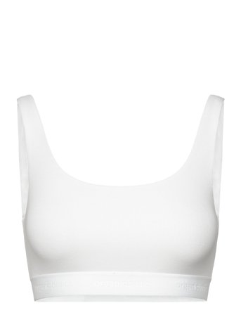 Core Rib Tank Bralette White Organic Basics