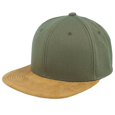 Equip - Grün snapback Cap - Blank Suede Olive Snapback @ Hatstore