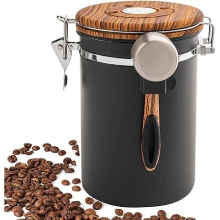 1500/1800 ml kaffedåse rustfrit stål lufttæt opbevaringsdåse madopbevaring med ske